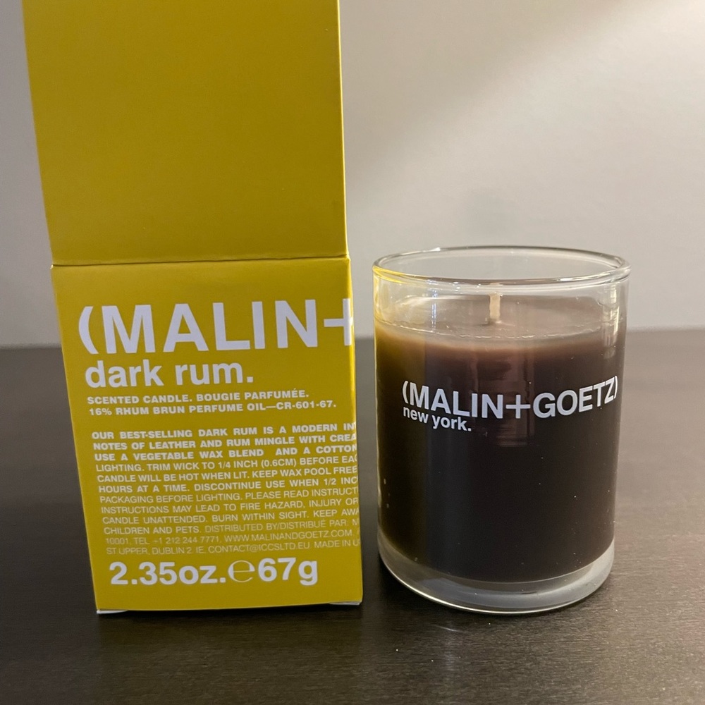 Malin Goetz Dark Rum Candle 2.35 oz 67 g Travel Size NIB